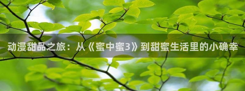 动漫甜品之旅：从《蜜中蜜3》到甜蜜生活里的小确幸